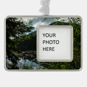 Johns Lake I im Glacier-Nationalpark Rahmen-Ornament Silber