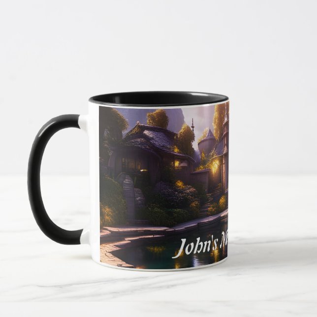 John's Morning Brew Personalisierte anpassbare Tas Tasse (Links)