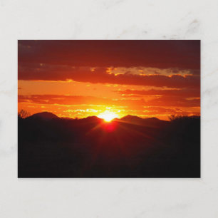 John's Sonnenuntergang während ich die Garage gere Postkarte