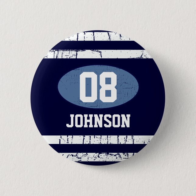 Johnson 08 personalisiertes Sportthema Button (Vorderseite)