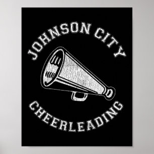 Johnson City Cheer abgenutzt Retro 90er Cheerlead Poster