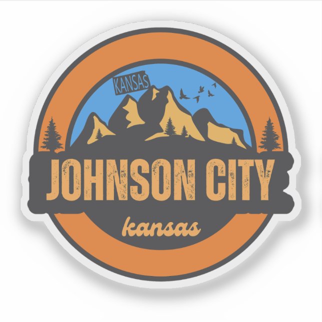 Johnson City, Kansas Aufkleber (Vorderseite)