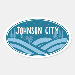 Johnson City Tennessee im Freien Ovaler Aufkleber