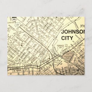 Johnson City, TN Carte Vintage