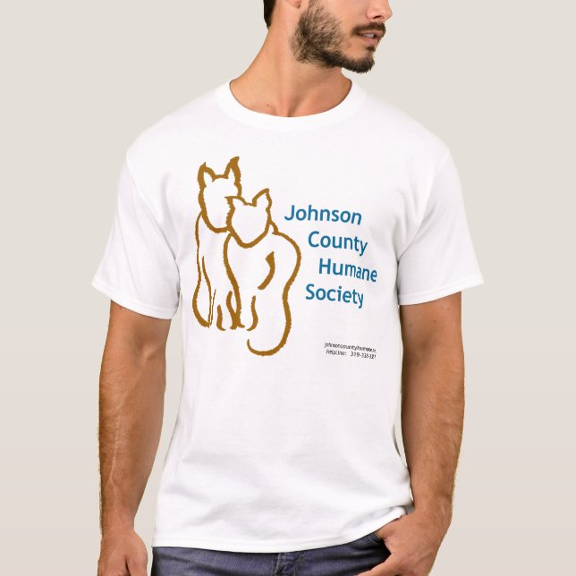 Johnson County menschlicher Gesellschafts-Logo-T - T-Shirt (Vorderseite)