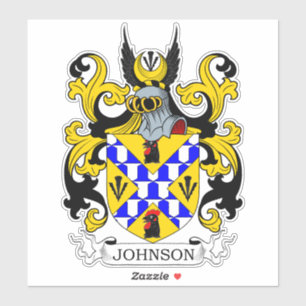 Johnson Familienwappen Aufkleber