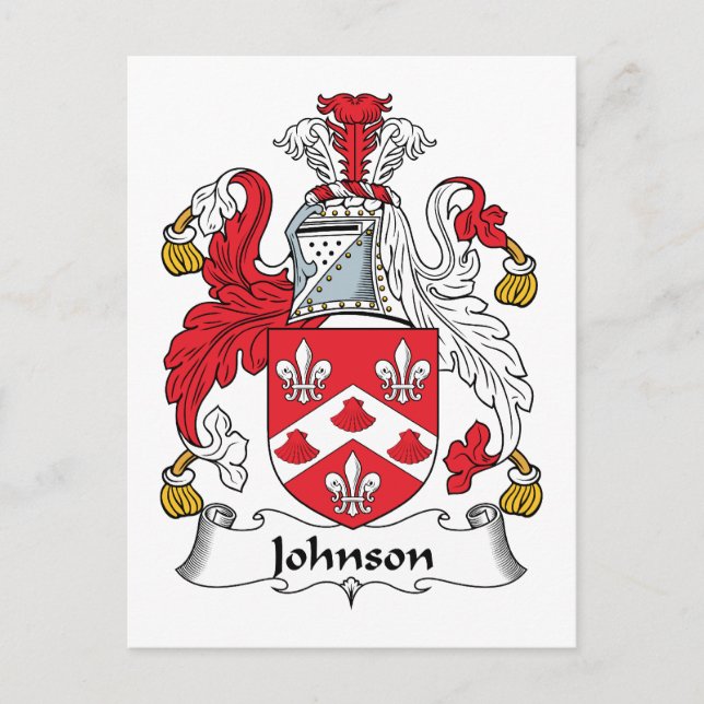 Johnson Familienwappen Postkarte (Vorderseite)