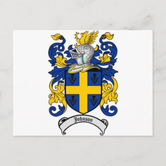 Johnson Familienwappen - Wappenschild Postkarte