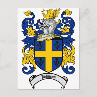 Johnson Familienwappen - Wappenschild Postkarte
