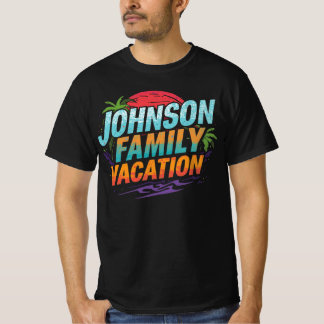 Johnson Family Urlaub individuell Reiseziel Reise T-Shirt