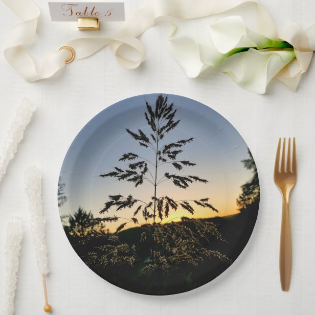 Johnson Grass Paper Plate Pappteller (Hochzeit)