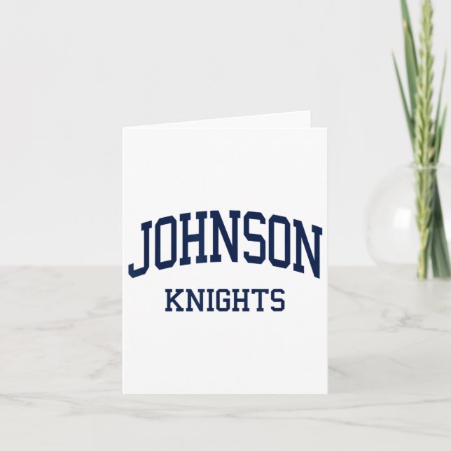 Johnson High School Hs Gainesville Ga Retro Sports Karte (Vorderseite)