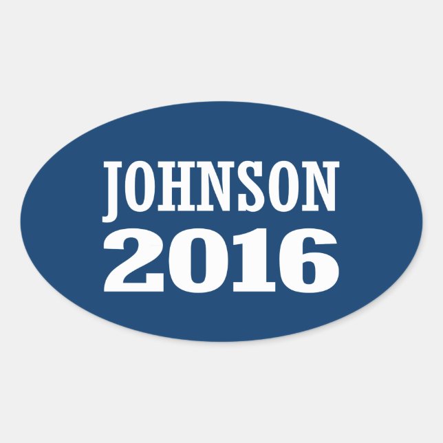 Johnson - Ron Johnson 2016 Ovaler Aufkleber (Vorderseite)