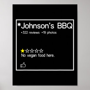 Johnsons Grillen "No Vegan Food Here One Star" Poster
