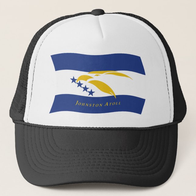 Johnston Atoll Flag Hat Truckerkappe (Vorderseite)