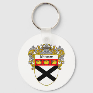 Johnston Coat of Arms/Familienwappen (Mantled) Schlüsselanhänger