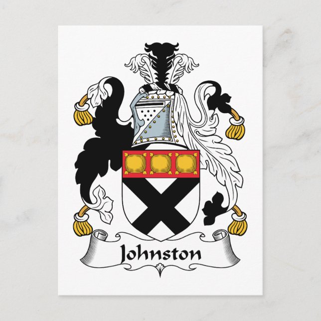 Johnston Familienwappen Postkarte (Vorderseite)