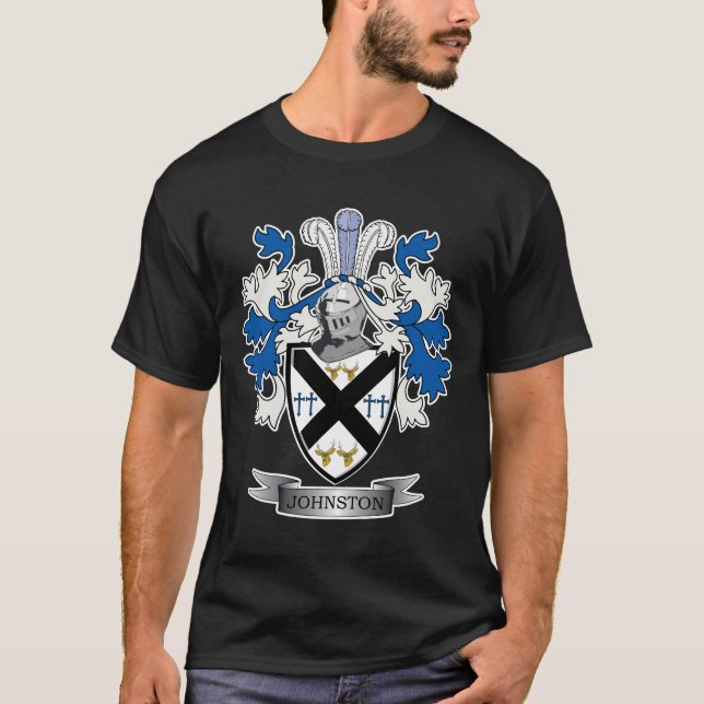 Johnston-Familienwappen-Wappen T-Shirt (Vorderseite)