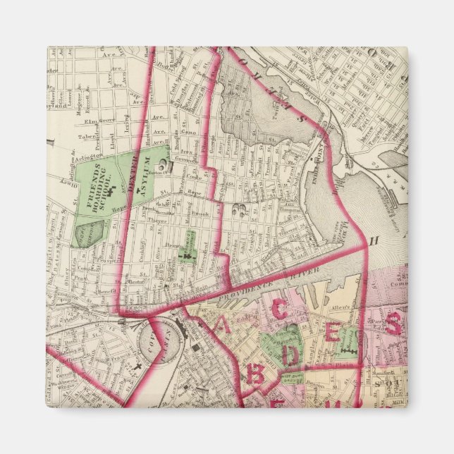 Johnston Rhode Island Map Magnet (Vorne)