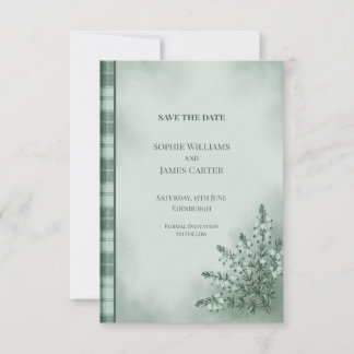 Johnston Tartan & Kreuzheide Tonal Grün Save The Date