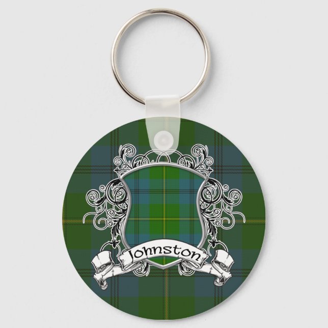 Johnston Tartan Shield Schlüsselanhänger (Vorderseite)