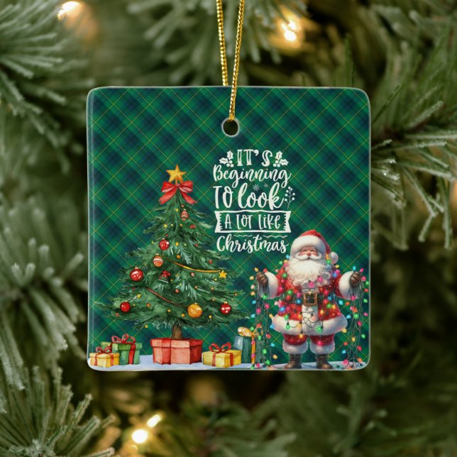 Johnstone Ancient Original Scottish Tartan Keramikornament (Baum)