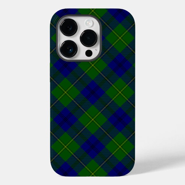 Johnstone tartan blue kariert Case-Mate iPhone 14 pro hülle (Rückseite)