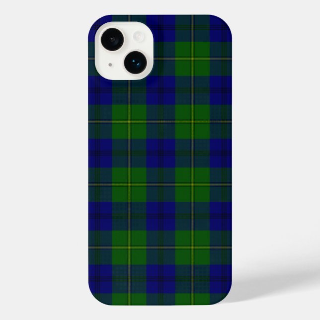 Johnstone tartan blue kariert iPhone 14 plus hülle (Rückseite)