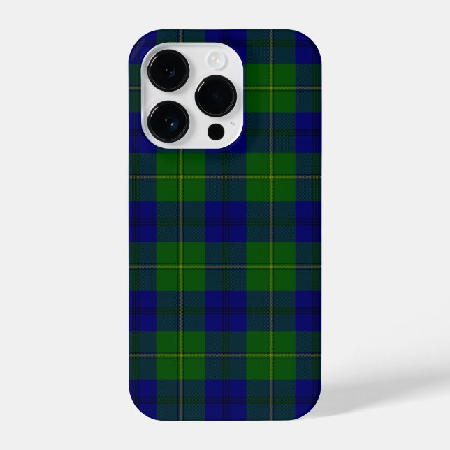 Johnstone tartan blue kariert iPhone 14 pro  hülle (Rückseite)