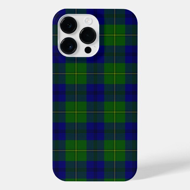 Johnstone tartan blue kariert iPhone 14 pro max  hülle (Rückseite)