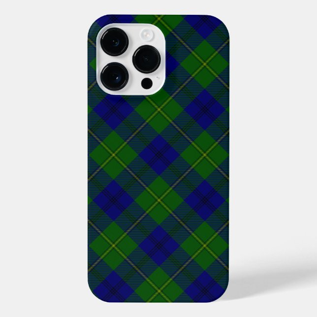 Johnstone tartan blue kariert iPhone 14 pro max  hülle (Rückseite)