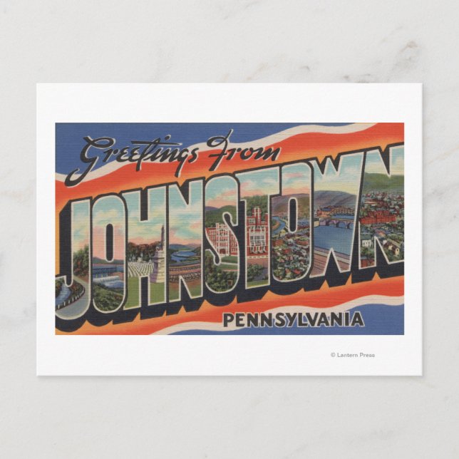 Johnstown, Pennsylvania - Große Briefszenen 2 Postkarte (Vorderseite)