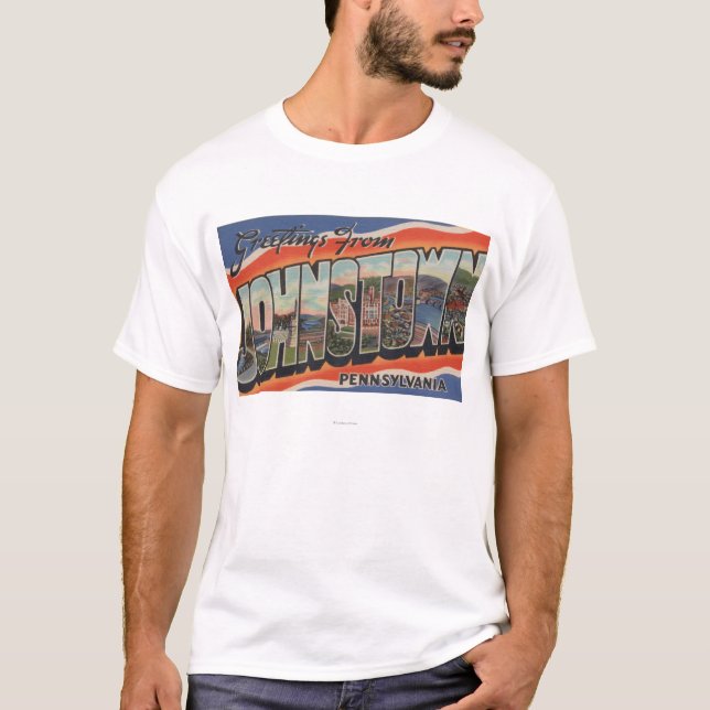 Johnstown, Pennsylvania - große Buchstabe-Szenen 2 T-Shirt (Vorderseite)