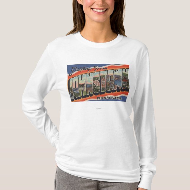 Johnstown, Pennsylvania - große Buchstabe-Szenen 2 T-Shirt (Vorderseite)