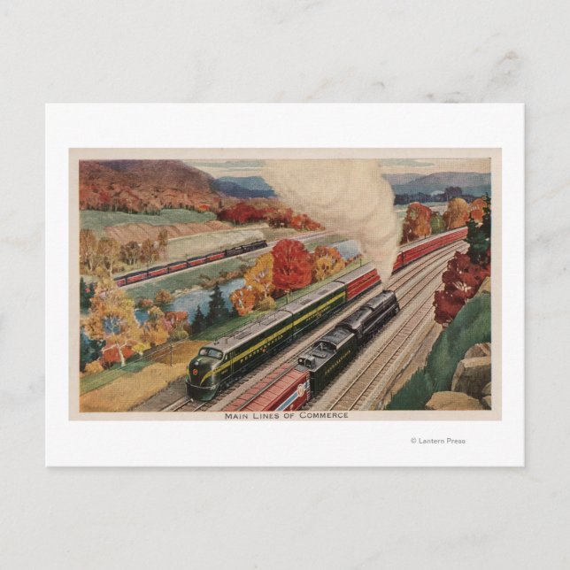 Johnstown, Pennsylvania (Trains) Postkarte (Vorderseite)