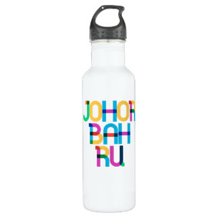 Johor Bahru Malaysia Pop Art Letters Edelstahlflasche