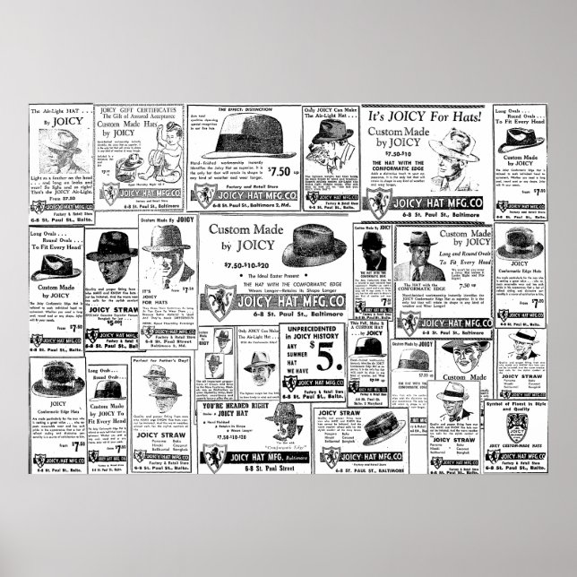 Joicy (Gioioso) Hat Company Poster (Vorne)