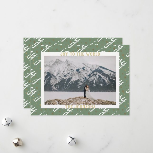 Joie à la carte de Noël mondiale (Devant/Arrière en situation)