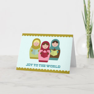 Joie à la carte Mondiale de Noël avec matryoshkas