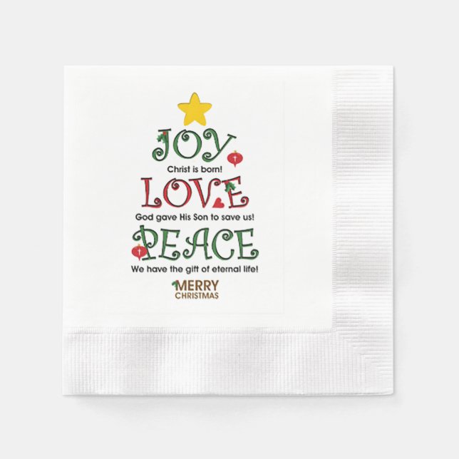 Joie Amour Paix a inventé la serviette en papier p (Devant)