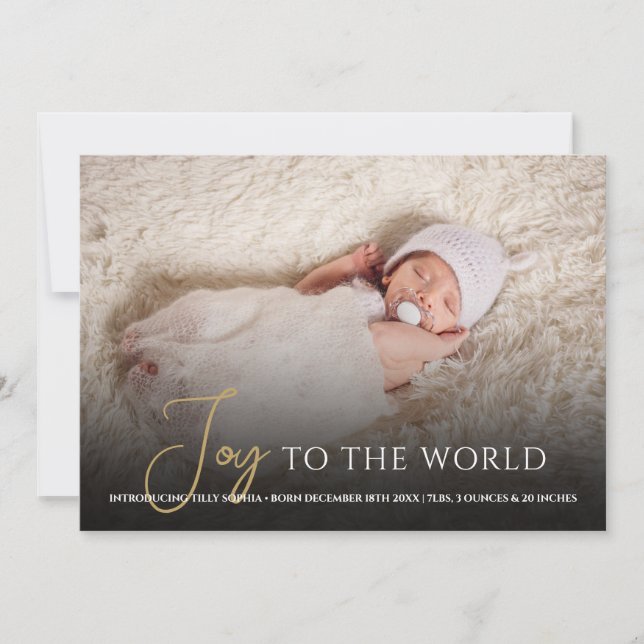 Joie Au Faire-part de naissance Mondial De Noël (Devant)