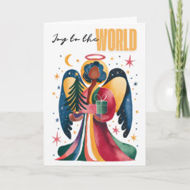 Joie au monde | Carte de Noël noire