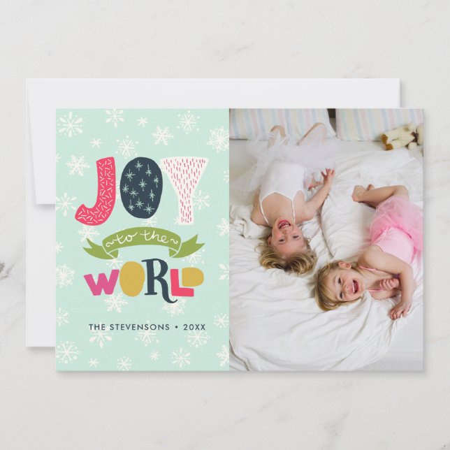 Joie au Monde | Carte de vacances photo (Devant)