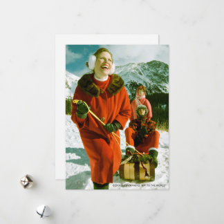 "JOIE AU MONDE" Carte de vacances plate