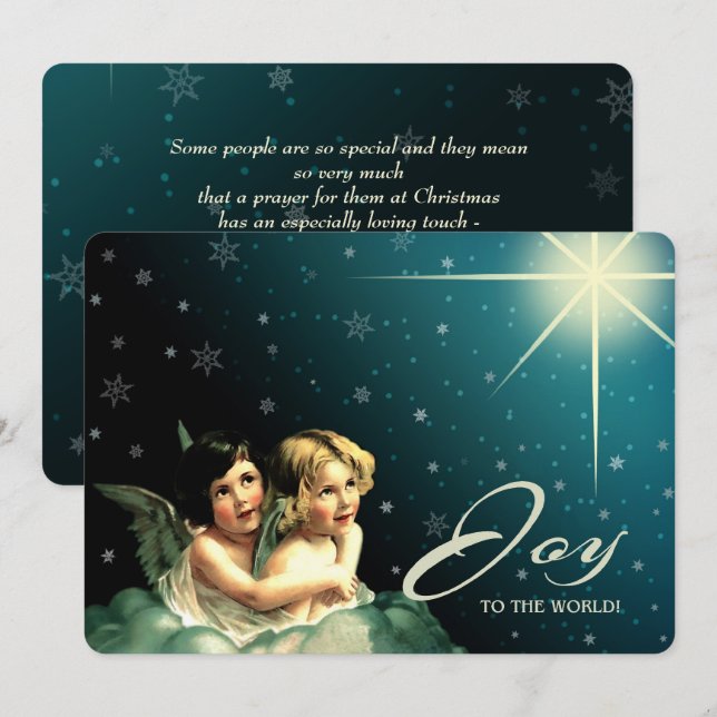 Joie au monde. Cartes de Noël religieuses (Devant / Derrière)