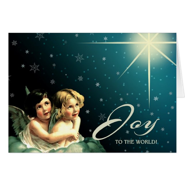 Joie au monde. Cartes de voeux de Noël (Devant horizontal)