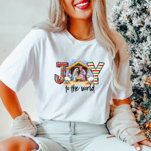 Joie au T-shirt de Noël mondial