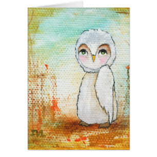 Joie d'automne, art abstrait lunatique de hibou