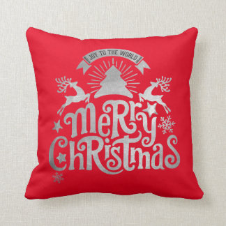 Joie de Joyeux Noël au coussin de vacances du