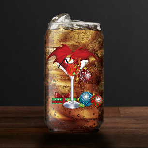 Joie de Noël Fête Rouge Cocktail Dragon de Fête